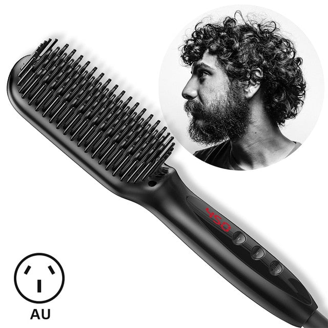 Multifunctional Hair Brush Straightener Comb Beard Straightener Heated Beard Brush Quick Hair Styler For Men